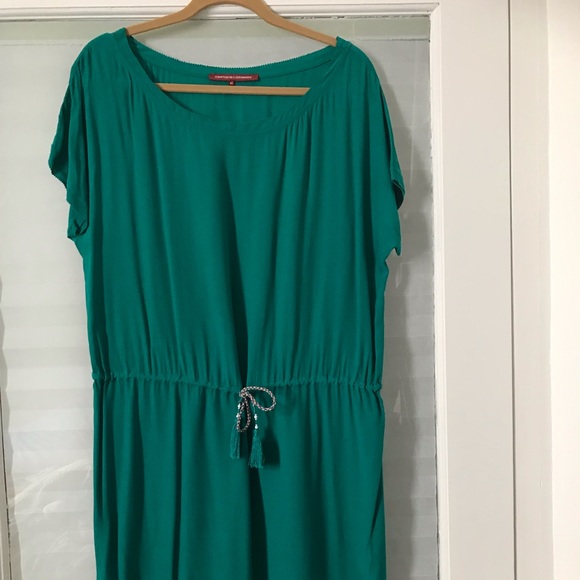 Emerald Cinch waist Comptoir Des Cotinnier Dress - Picture 2 of 8